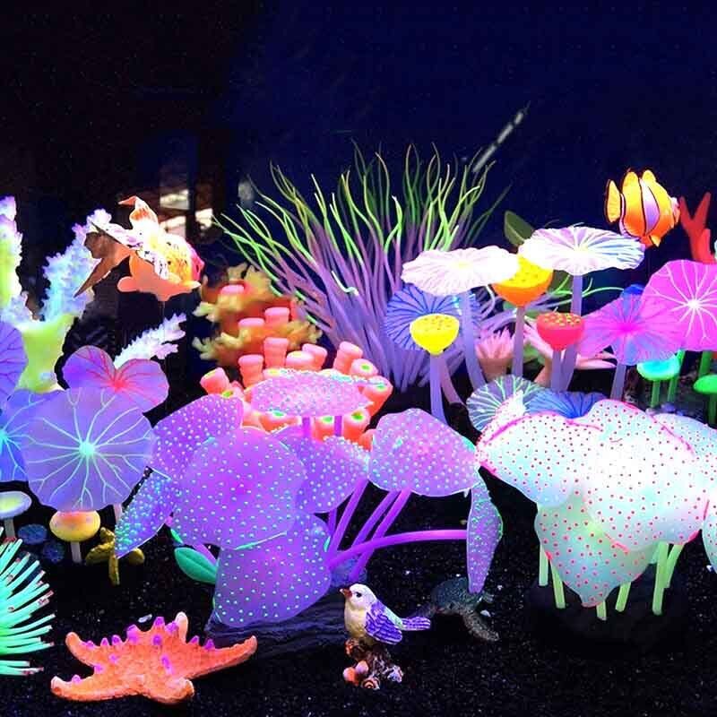 Aquarium Fish Artificial - Decorazioni Subacquee in Silicone Luminoso per