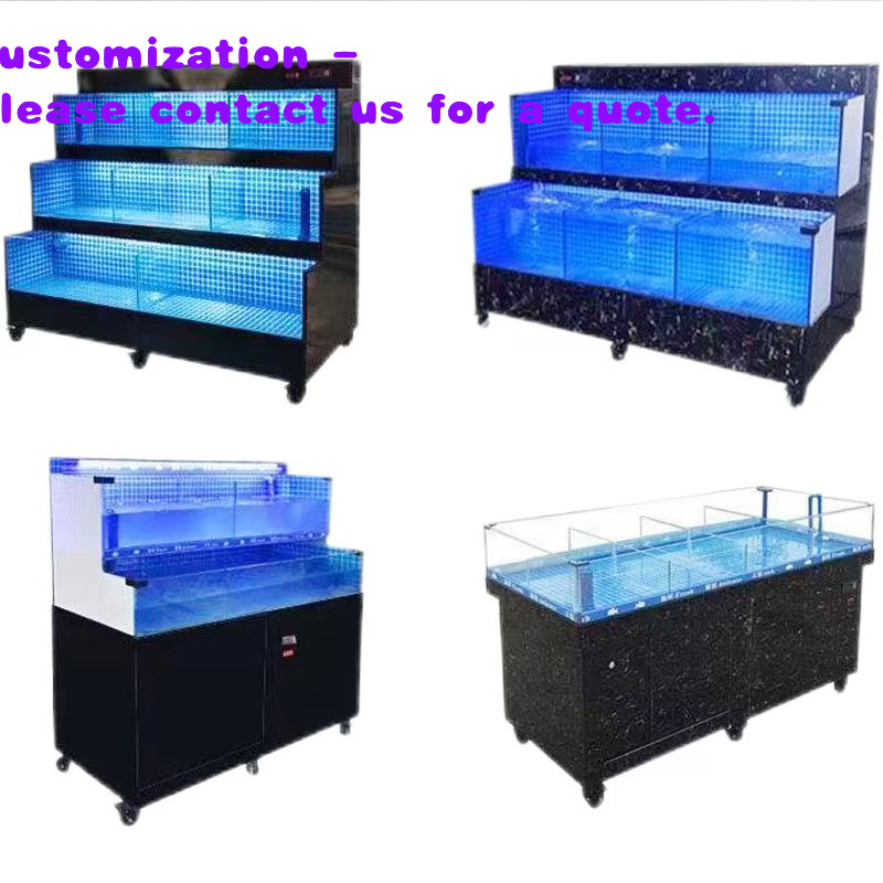 Aquarium Fish Restaurant - Acquari Personalizzati Neri Rettangolari per Pesci