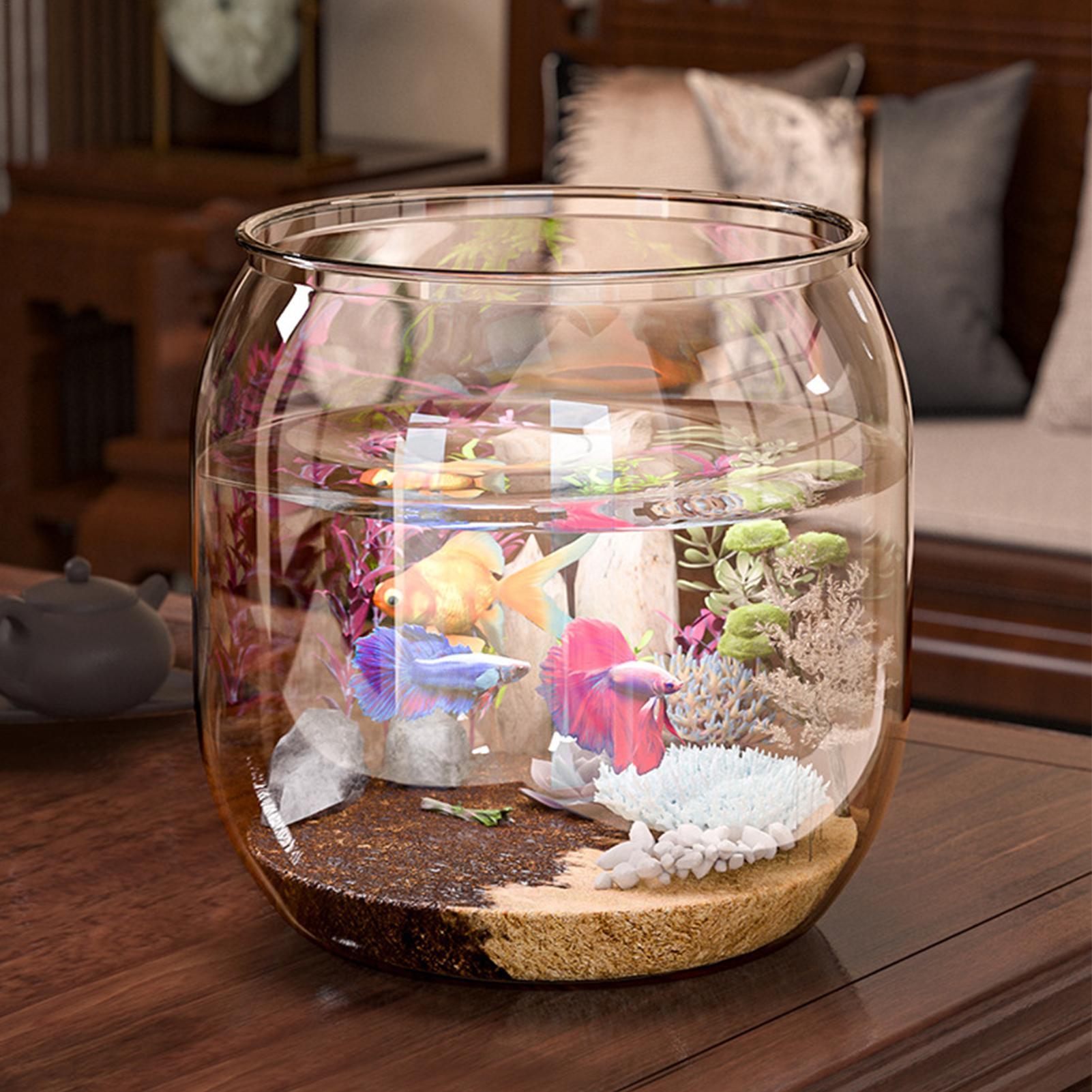Aquarium Fish Restaurant - Mini acquario decorativo trasparente per pesci