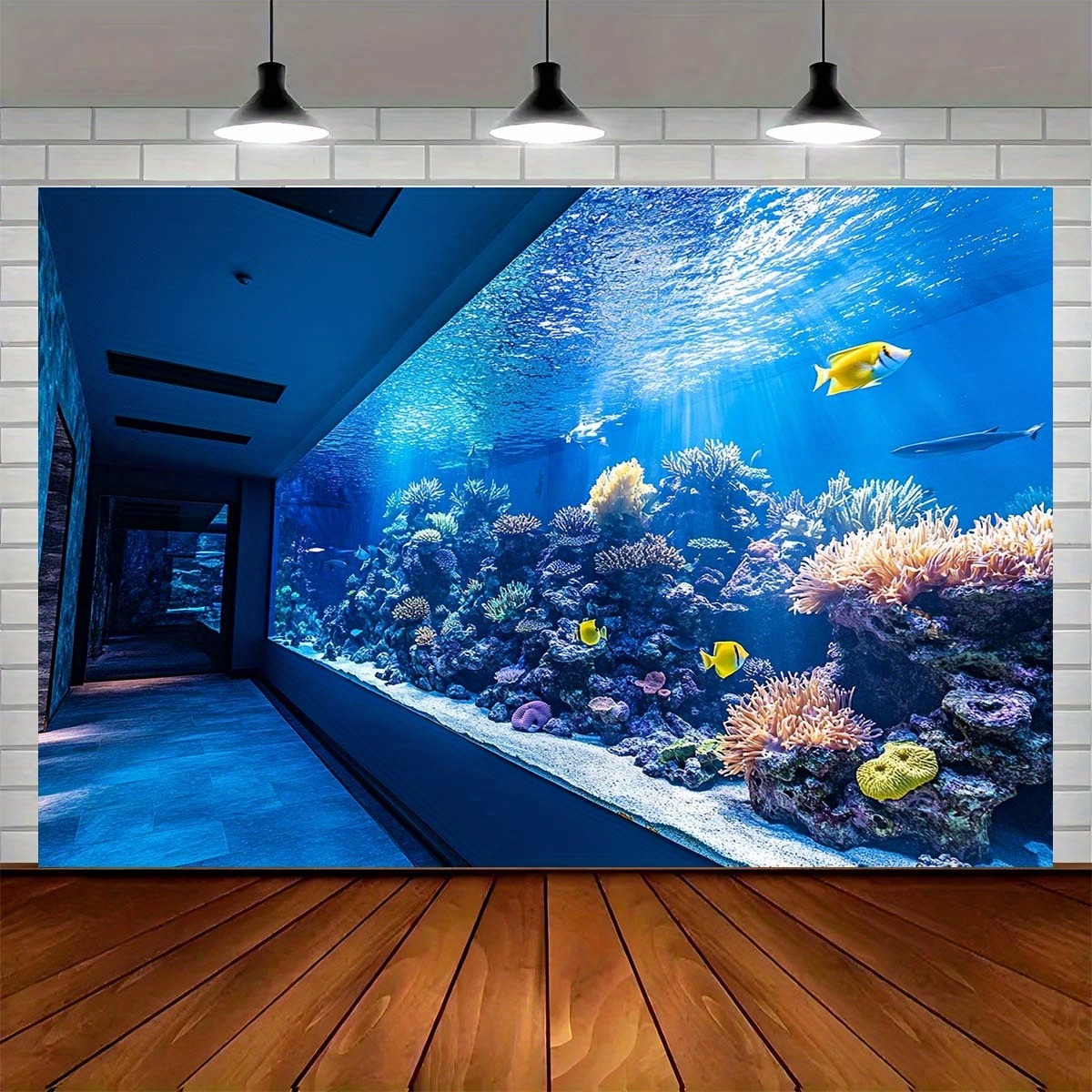 Aquarium Fish Bowl - Tapestry Subacqueo Vibrante con Barriera Corallina