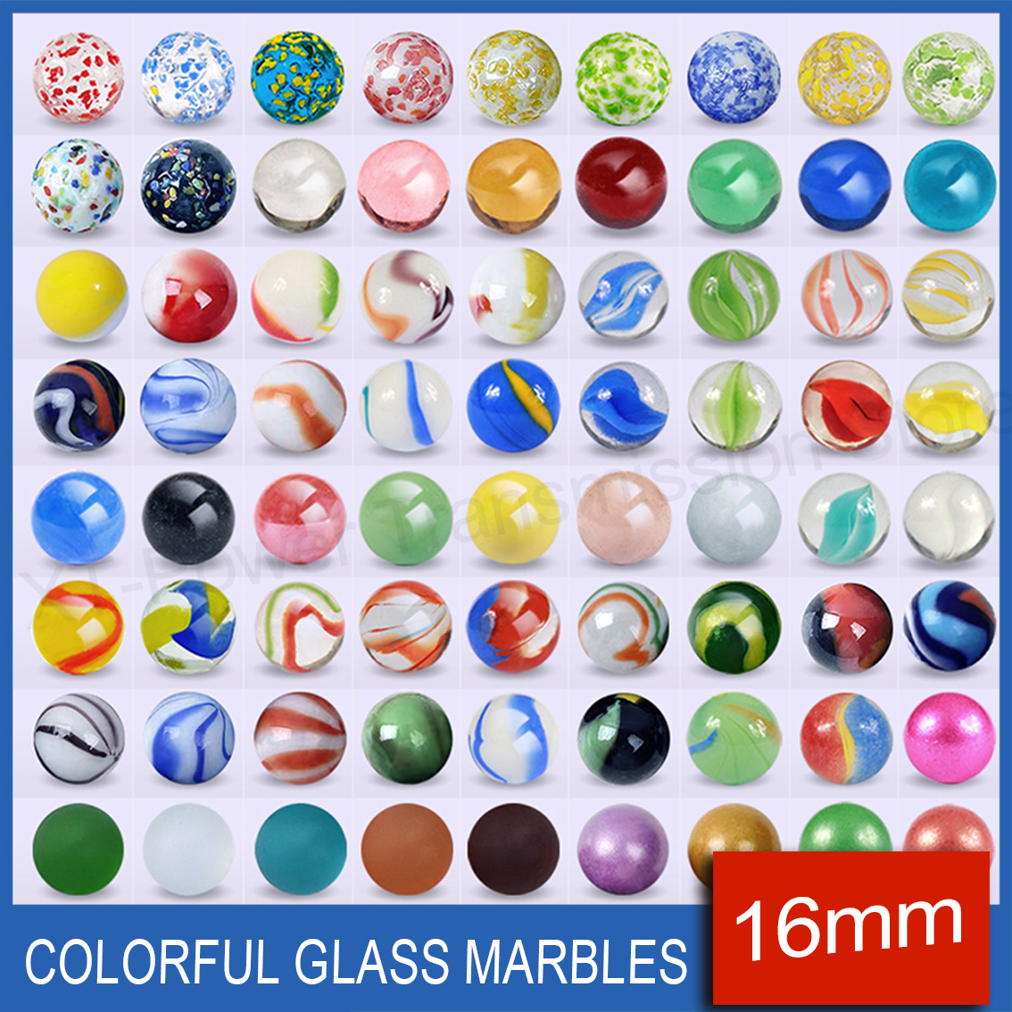 Aquarium Fish Bowl - 5-90PCS 16 millimetri Colorato Biglie di