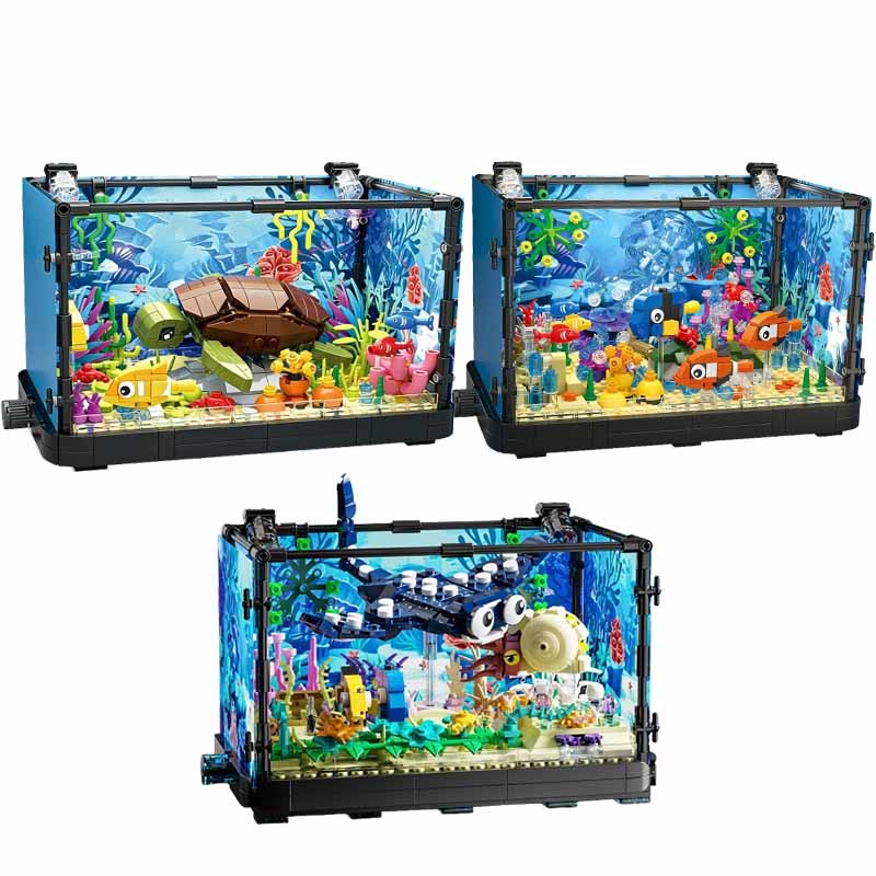 Fish Toys For Aquarium - Set di blocchi da costruzione per