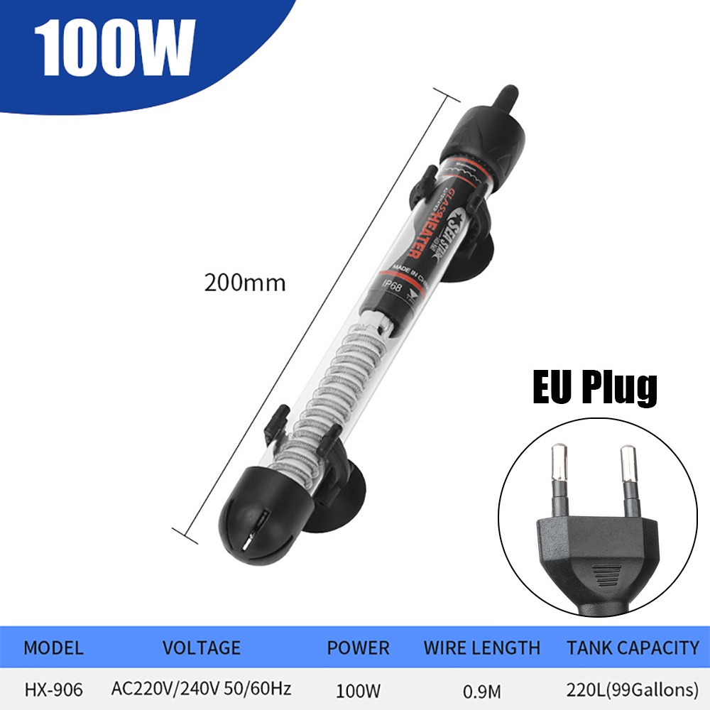 Aquarium Heater Submersible - 1 Pz 25 W/50 W/100 W/200