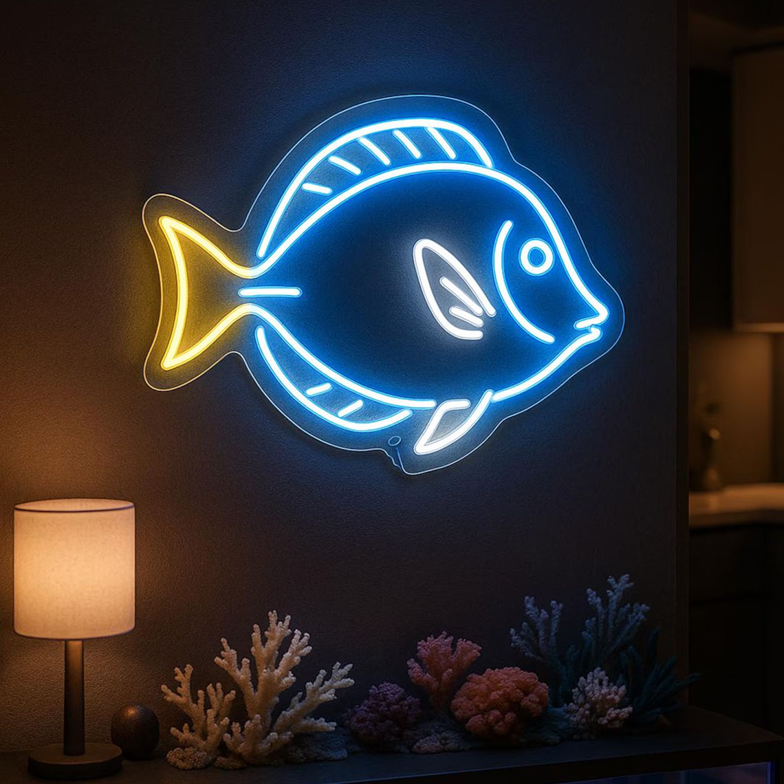 Insegna al Neon a Tema Pesci T - Aquarium Fish Restaurant recensione e prezzo