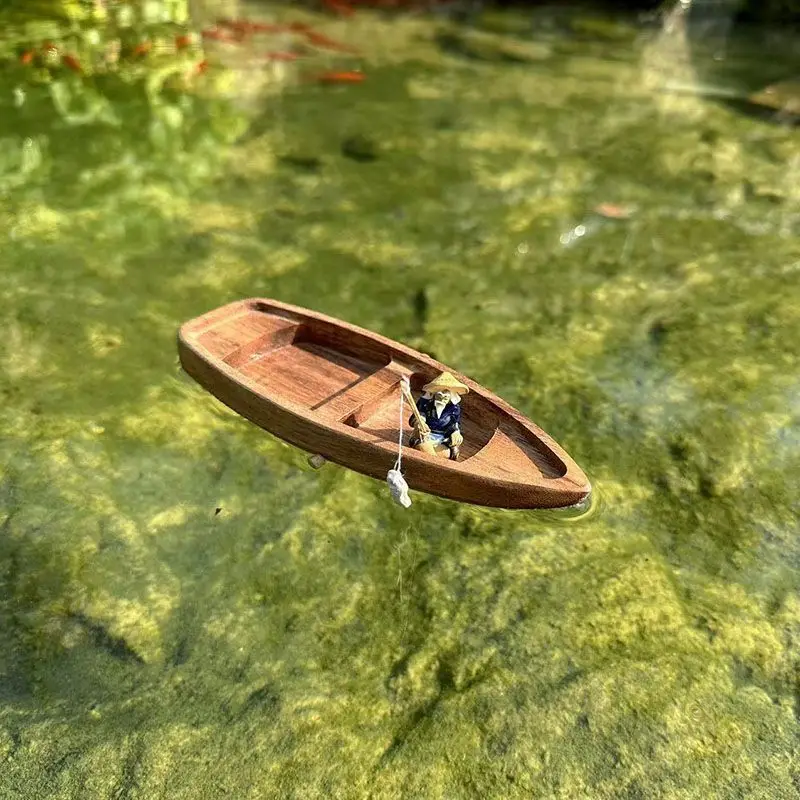 Barca in legno fatta a mano Mi - Fish Toys For Aquarium recensione e prezzo