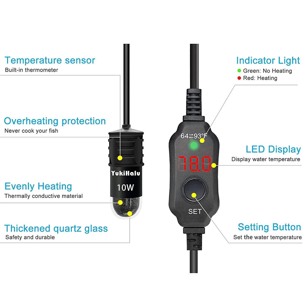 Asta riscaldante per acquario  - Aquarium Heater Submersible recensione e prezzo