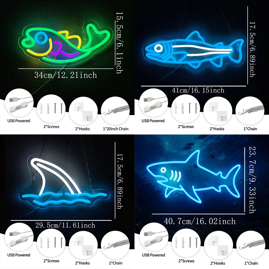 Insegna luminosa per decorazio - Aquarium Fish Restaurant recensione e prezzo